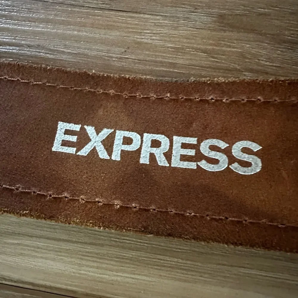 Express Boho Leather Laser Cut Belt